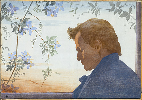 Henriette Hahn-Brinckmann (1862-1934), Crépuscule : portrait du sculpteur Niels Hansen Jacobsen, vers 1900-1904. Gravure sur bois à six couleurs. Vejen, Vejen Kunstmuseum. Foto Pernille Klemp